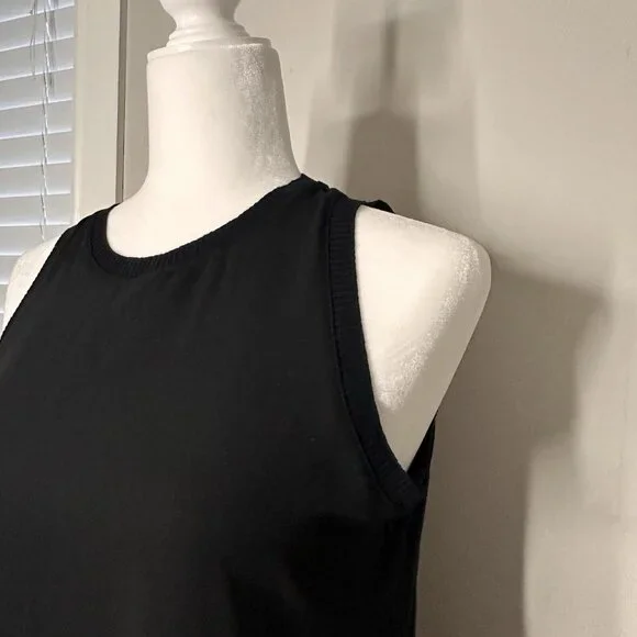 LOFT Black Tank Top Size SMALL See through Blouse Sleeveless Night Out - Picture 3 of 6